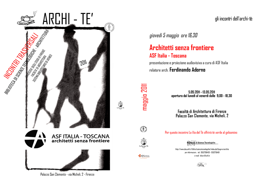 Volantino Architetti senza frontiere Volantino Architetti senza frontiere