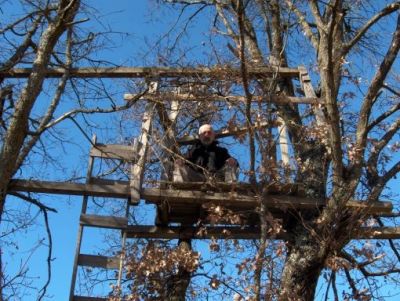 Luca nella casina sull'albero