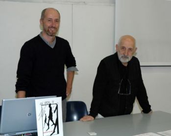1. Andrea Rossi con Luca De Silva in attesa di cominciare l'incontro