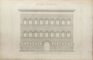 Pl. 16. Fa&ccedil;ade g&eacute;om&eacute;trale du Palais Strozzi &agrave; Florence