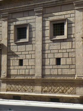 Palazzo Rucellai. Dettaglio con opus reticolatum