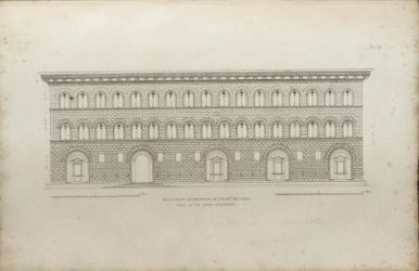 Pl. 40. El&eacute;vation g&eacute;om&eacute;trale du Palais Riccardi dans la via Larga, &agrave; Florence