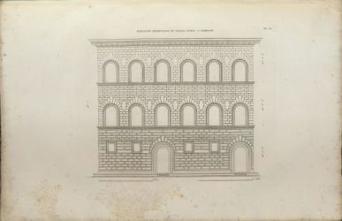 Pl. 52. El&eacute;vation g&eacute;om&eacute;trale du Palais Gondi, &agrave; Florence