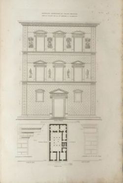 Pl.  63. El&eacute;vation g&eacute;om&eacute;trale du Palais Bartolini, sur la place de la S.te Trinit&eacute;, &agrave; Florencep