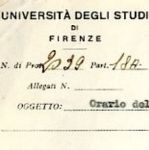 Relazione della Commissione per l'applicazione dell'orario nelle biblioteche di Facoltà, 1950, particolare Relazione della Commissione per l'applicazione dell'orario nelle biblioteche di Facoltà, 1950, particolare