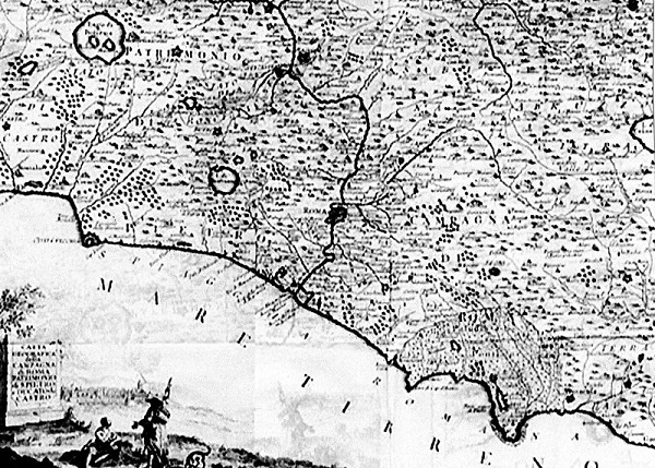 Carta settecentesca della campagna romana con relativi feudi(fonte: Wikimedia Commons) Carta settecentesca della campagna romana con relativi feudi(fonte: Wikimedia Commons)