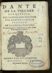 De la volgare eloquentia. Col castellano dialogo di M. Giovangiorgio Trissino, frontespizio