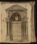 Esequie fatte in Venetia, frontespizio inciso con arco monumentale e le allegorie dell'eternità e della giovinezza, l'arme medicea e scheletri Esequie fatte in Venetia, frontespizio inciso con arco monumentale e le allegorie dell'eternità e della giovinezza, l'arme medicea e scheletri