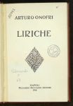 Liriche, Arturo Onofri, frontespizio