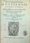 Summa aurea, frontespizio Summa aurea, frontespizio